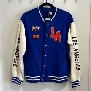 H&M LA soft baseball letterman jacket